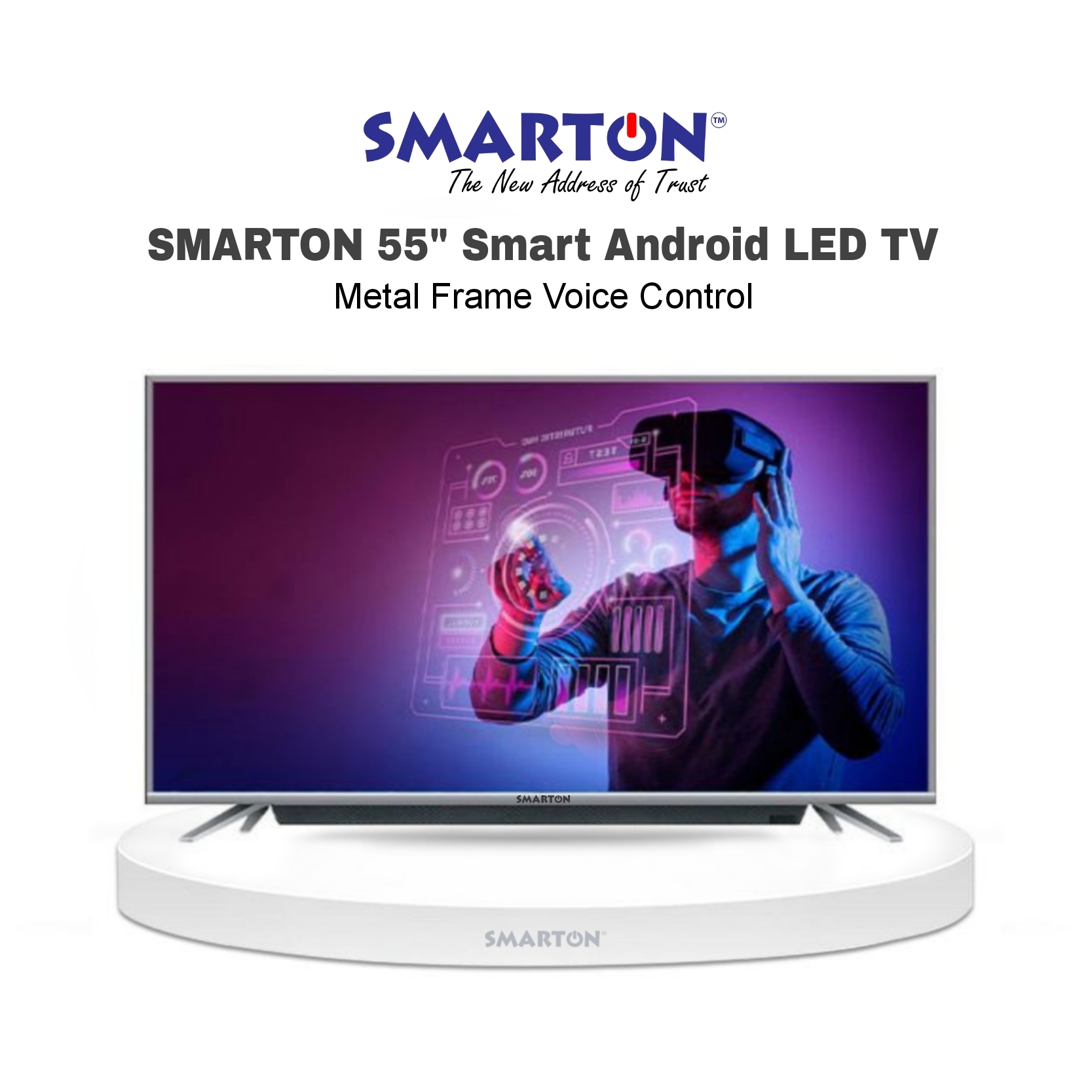 SMARTON 55" SMART 4K ANDROID  METAL FRAME VOICE CONTROL LED TV (MODEL-SM55DK5L26)